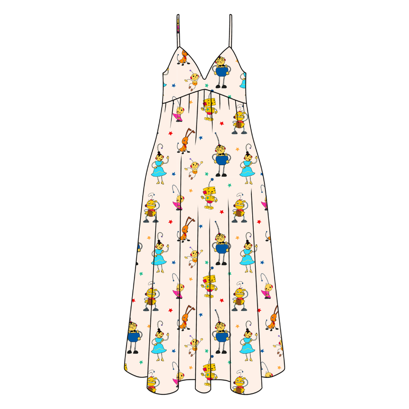 Playtime Pals Harper Women's Low Back Dress Bamboo - Pre Order