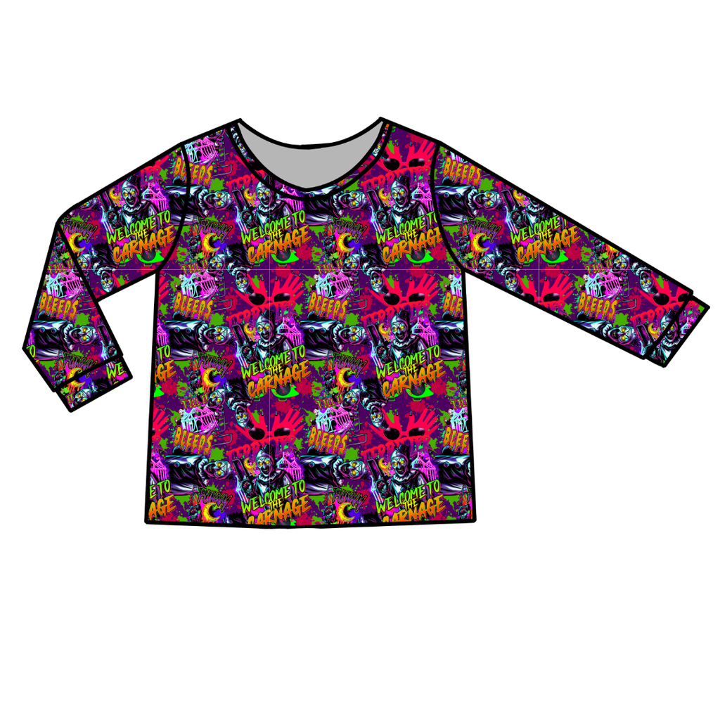 Chaos Carnival - Ruby Long Sleeve Bamboo Shirt - Pre Order