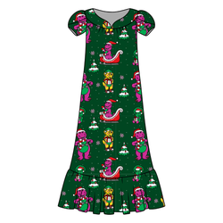 Dino Days of Christmas Blanche Women's Night Dress - Bamboo - Pre Order - Christmas Special