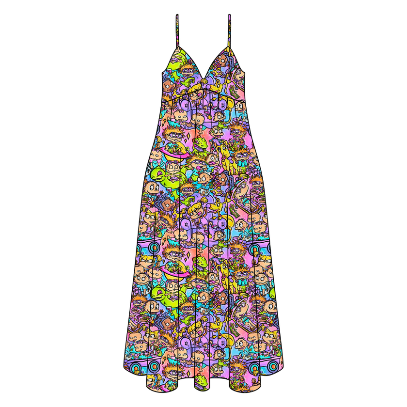 90's Playdate Harper Women's Low Back Dress Bamboo - Pre Order