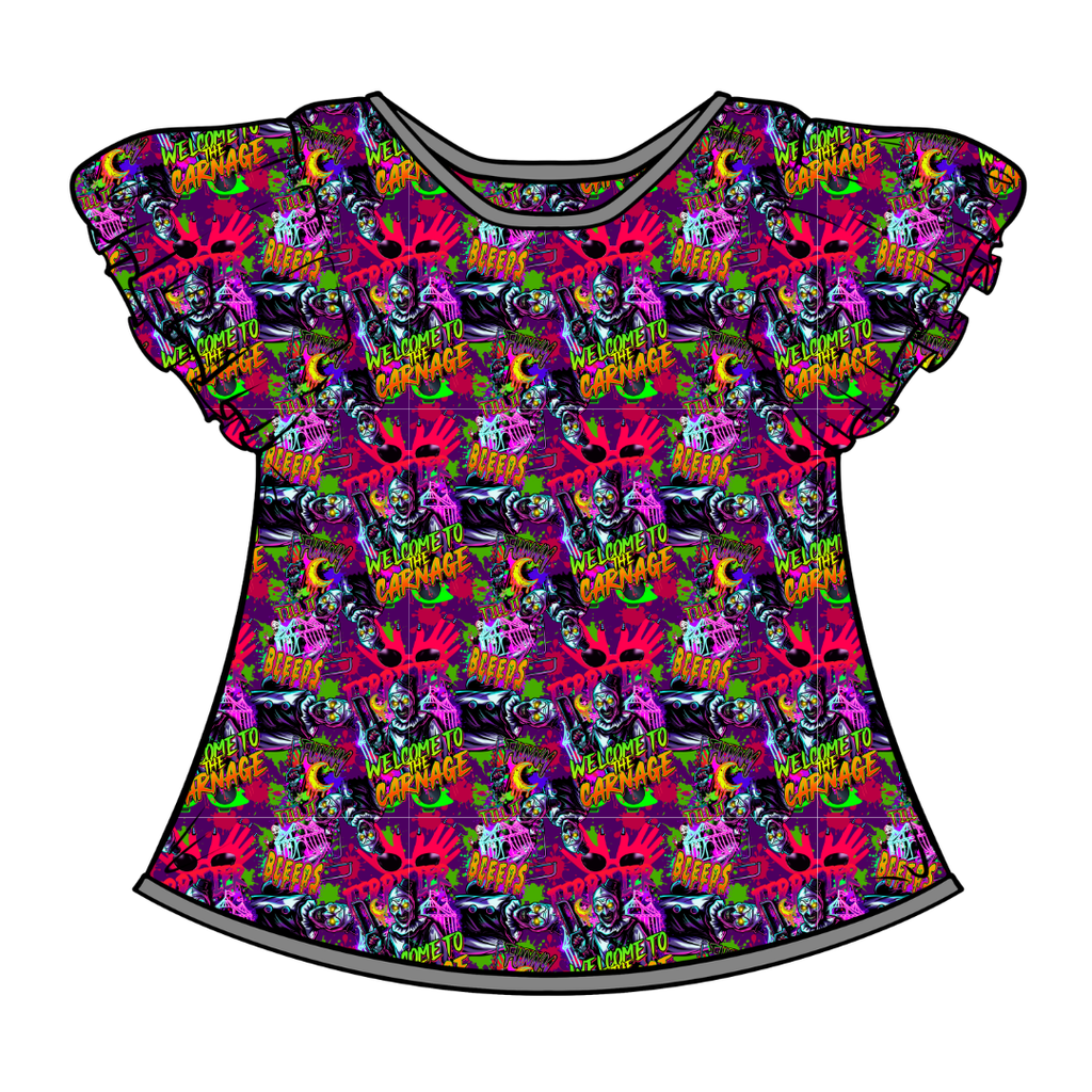 Chaos Carnival Moon Short Sleeve Flutter Bamboo Shirt - PRE ORDER