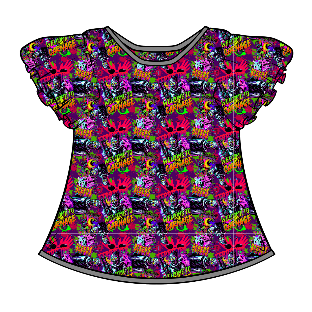 Chaos Carnival Moon Short Sleeve Flutter Bamboo Shirt - PRE ORDER