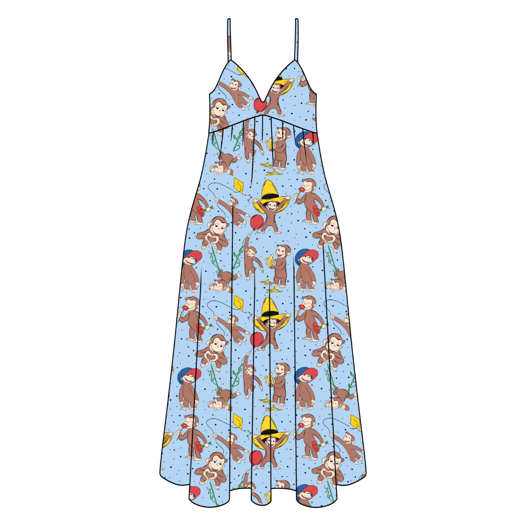 Curious Adventures Harper Women's Low Back Dress Bamboo - Pre Order