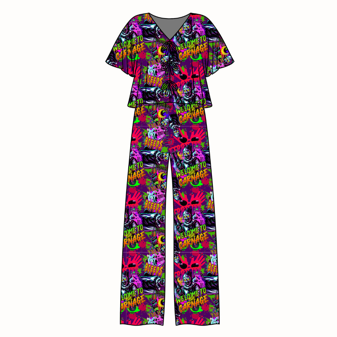 Chaos Carnival - Lollipop Women's Front Tie Set Bamboo - Pre Order