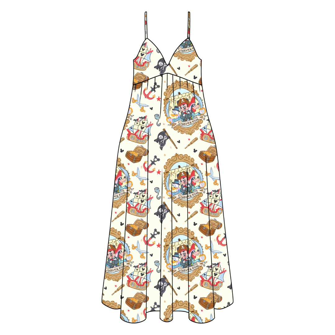 Ahoy, Matey! Harper Women's Low Back Dress Bamboo - Pre Order