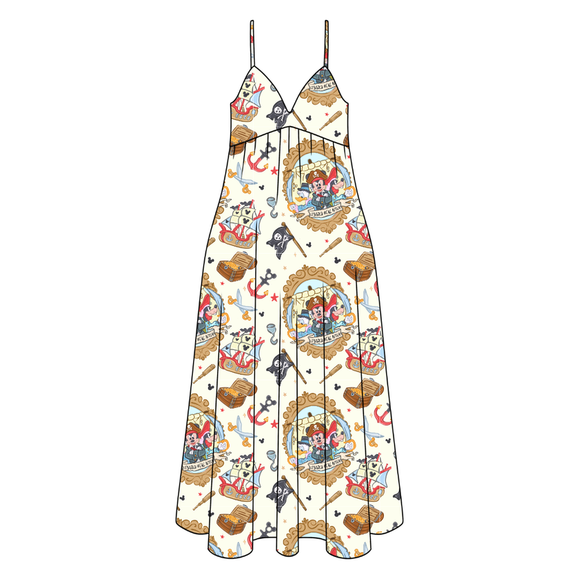 Ahoy, Matey! Harper Women's Low Back Dress Bamboo - Pre Order