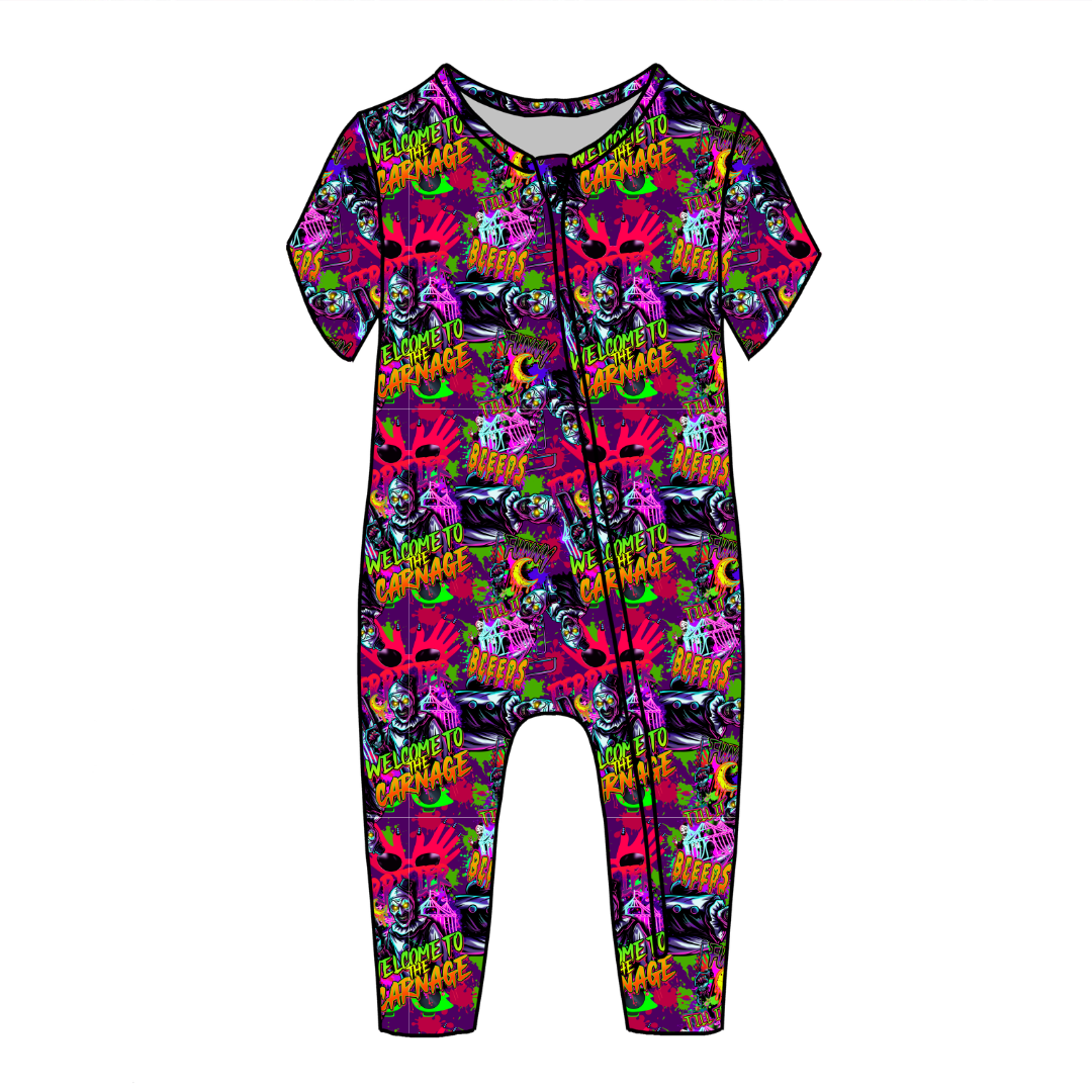 Chaos Carnival Dandelion Short Sleeve Sleeper Bamboo - PRE ORDER