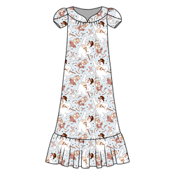 Jolly Snowman - Blue Blanche Women's Night Dress - Bamboo - Pre Order - Christmas Special