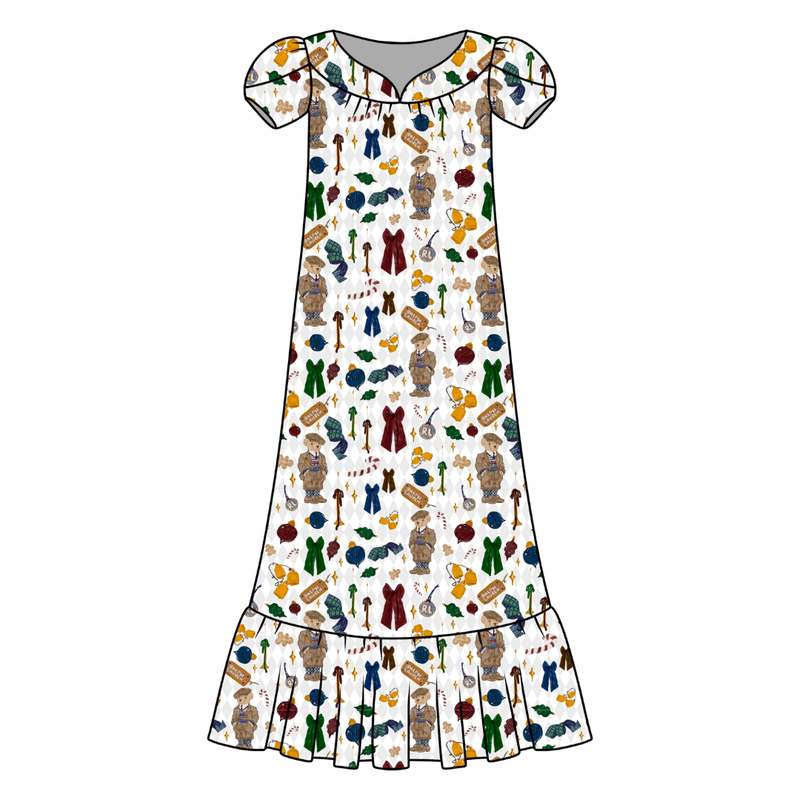 Holly & Plaid Blanche Women's Night Dress - Bamboo - Pre Order - Christmas Special