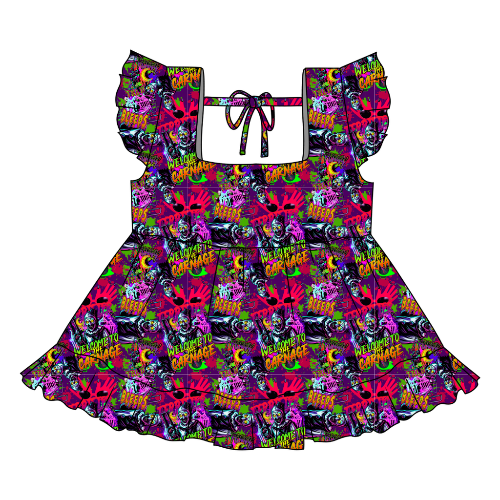 Chaos Carnival - Sadie Tie Back Ruffle Top - PRE ORDER