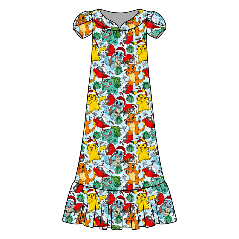Gotta Catch Christmas Blanche Women's Night Dress - Bamboo - Pre Order - Christmas Special
