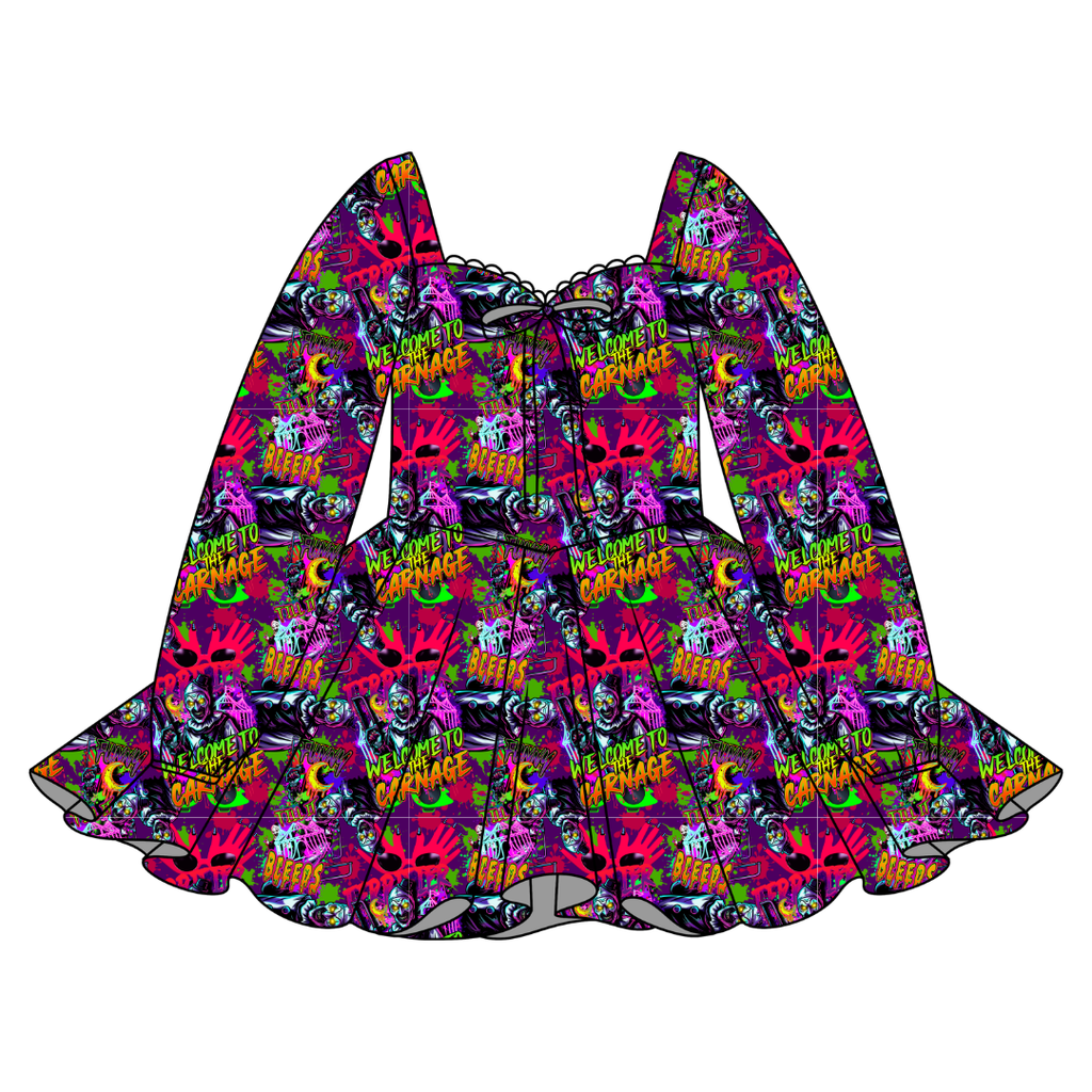Chaos Carnival - Chloe Long Sleeve Sweetheart Dress Knit - PRE ORDER