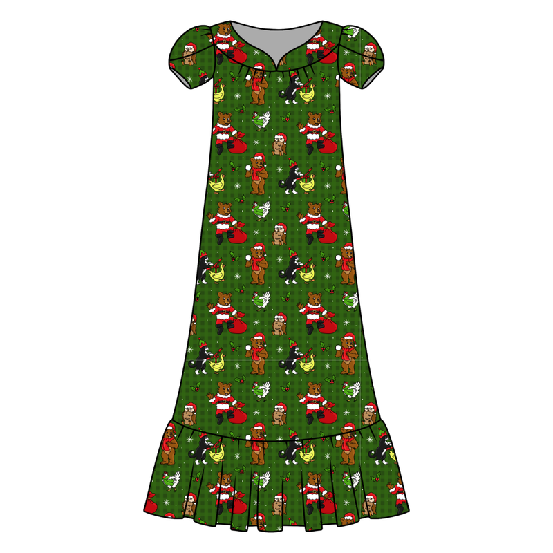 Cozy Cabin Christmas Blanche Women's Night Dress - Bamboo - Pre Order - Christmas Special