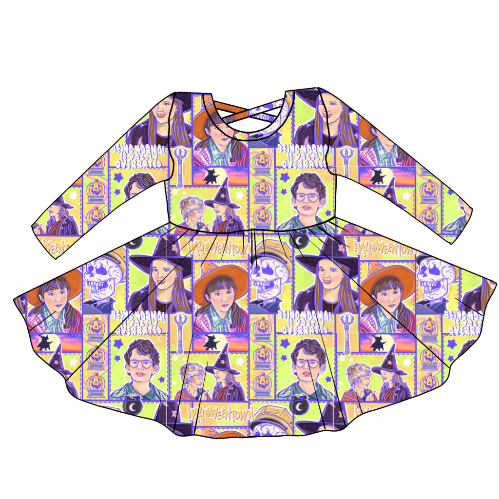Town Of Halloween - Violet Cross Back Long Sleeve Knit - PRE ORDER