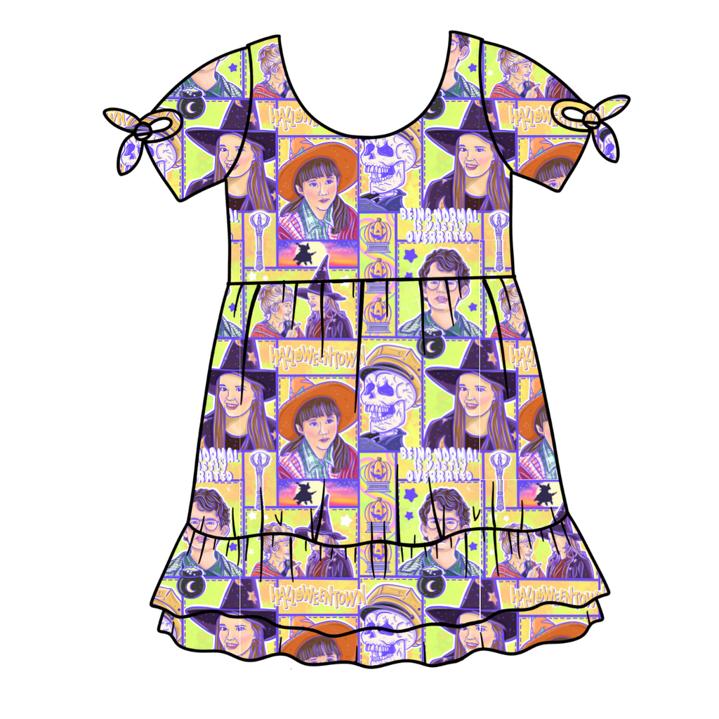 Town Of Halloween - Serenity Short Sleeve Lounge Dress - PRE ORDER
