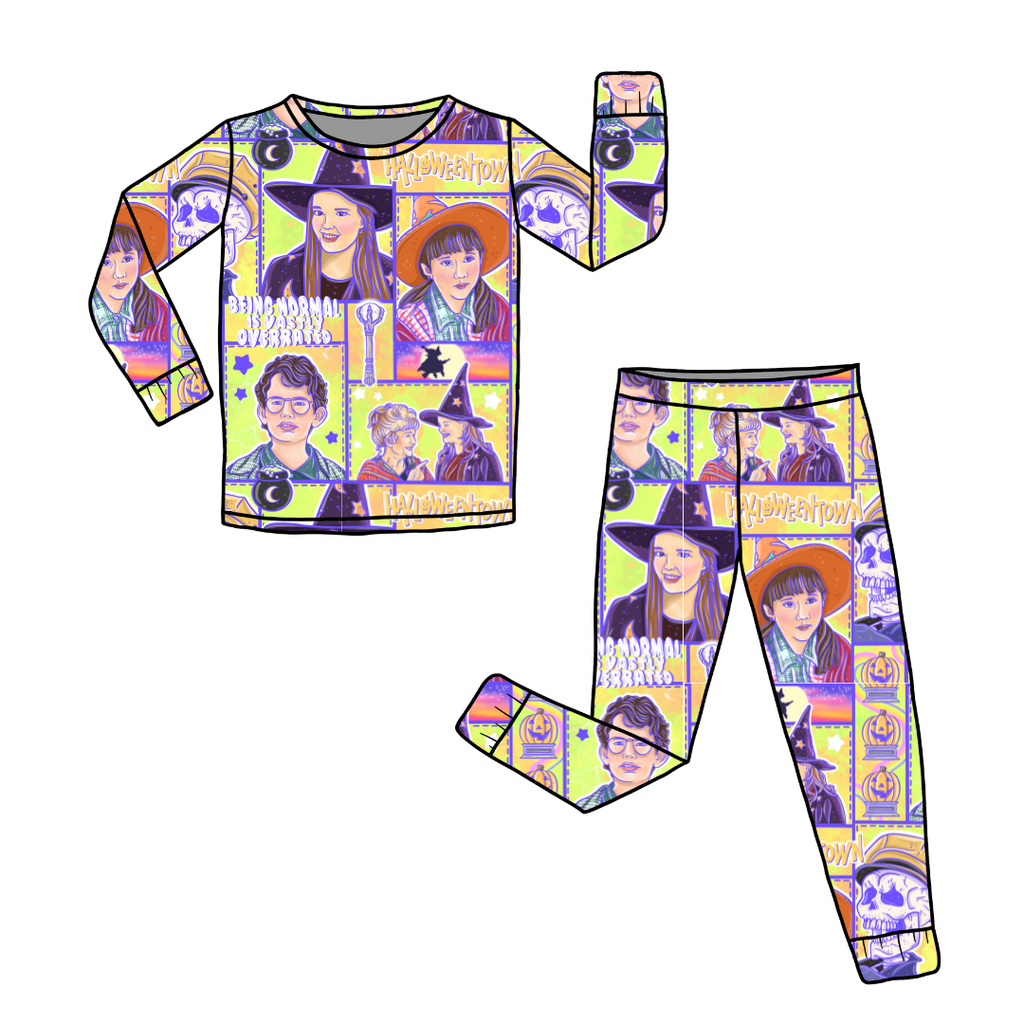 Town Of Halloween Slumber Bamboo Long Sleeve Pants Set - PRE ORDER