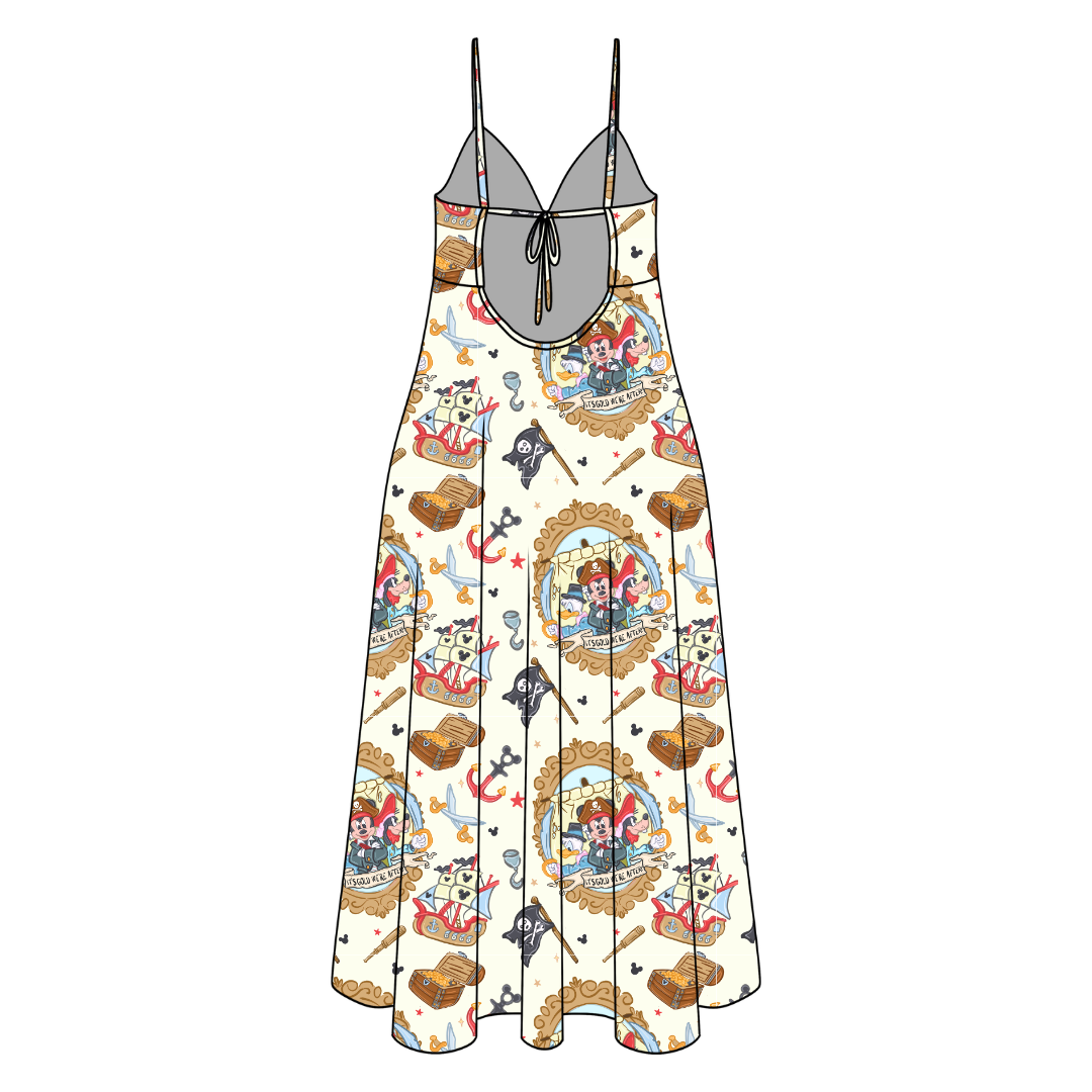 Ahoy, Matey! Harper Women's Low Back Dress Bamboo - Pre Order