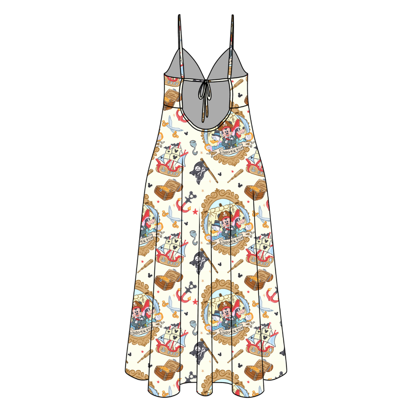 Ahoy, Matey! Harper Women's Low Back Dress Bamboo - Pre Order