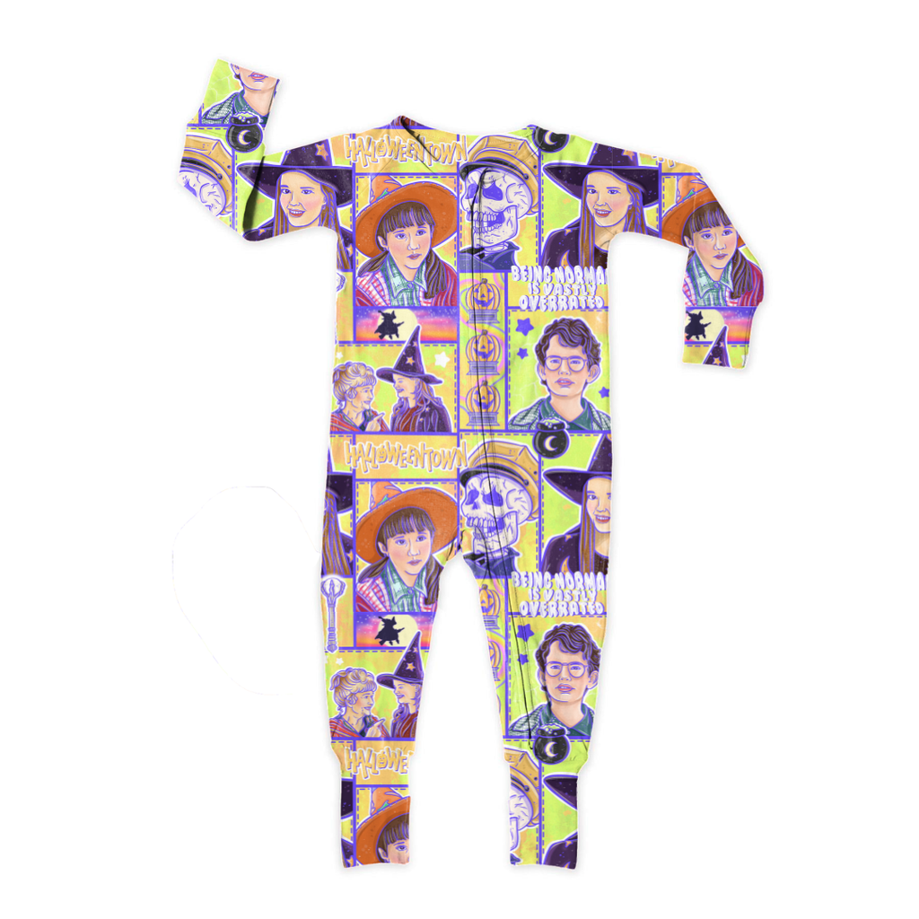 Town Of Halloween Dreamland Long Sleeve Sleeper Bamboo - PRE ORDER