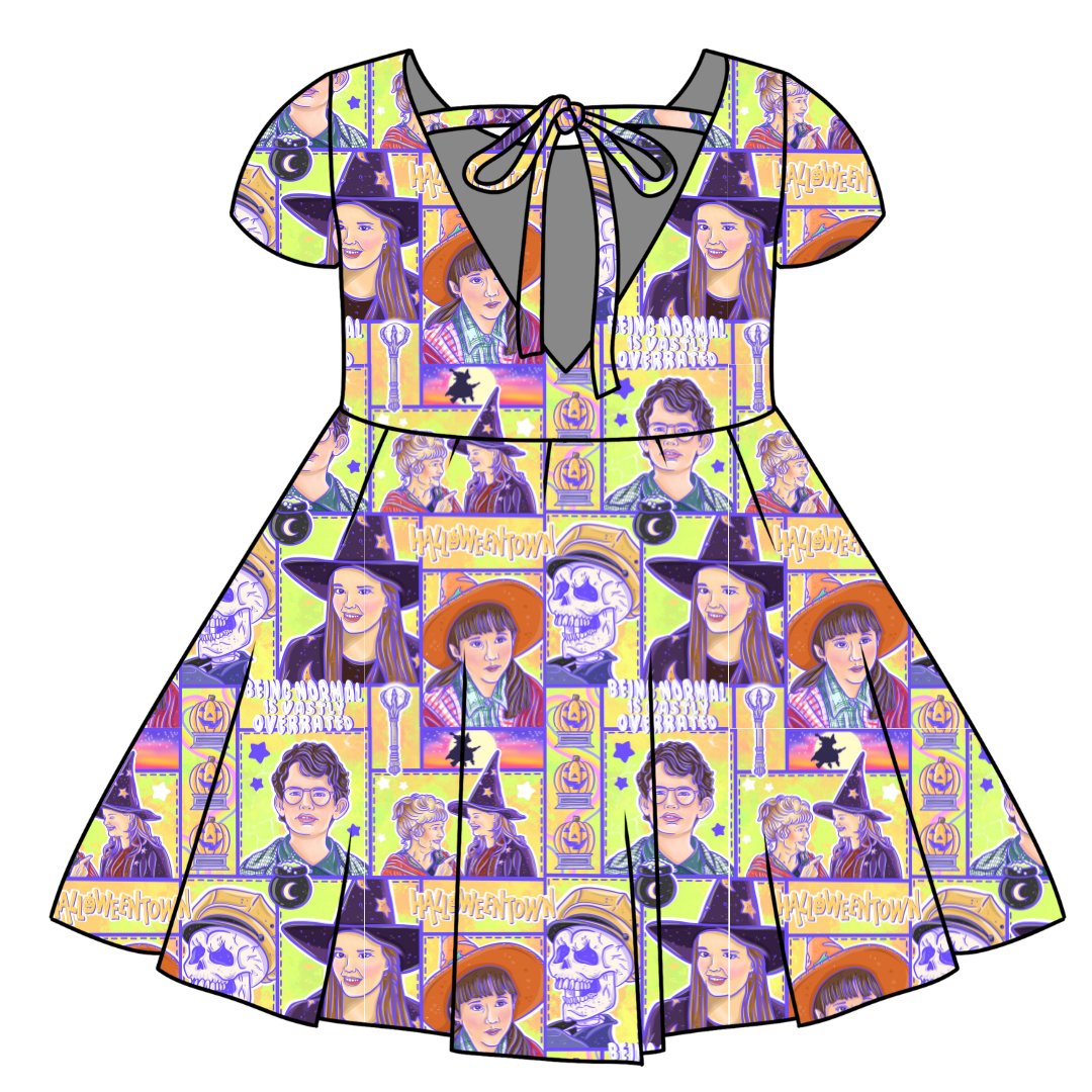 TOWN OF HALLOWEEN - Honey Girl's Twirl Dress Bamboo - PRE ORDER
