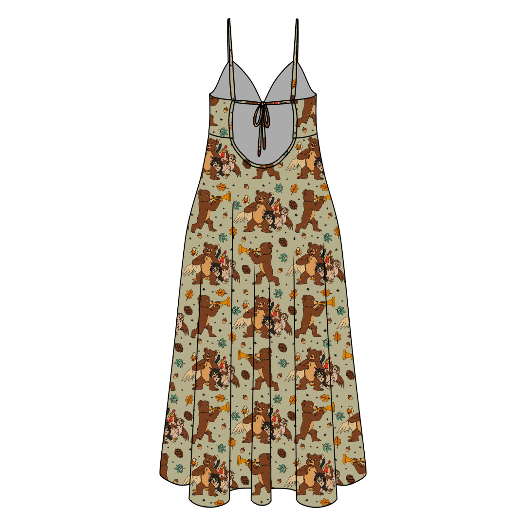 Woodland Melody Harper Women's Low Back Dress Bamboo - Pre Order