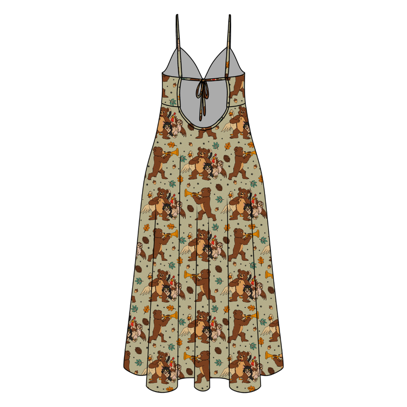 Woodland Melody Harper Women's Low Back Dress Bamboo - Pre Order