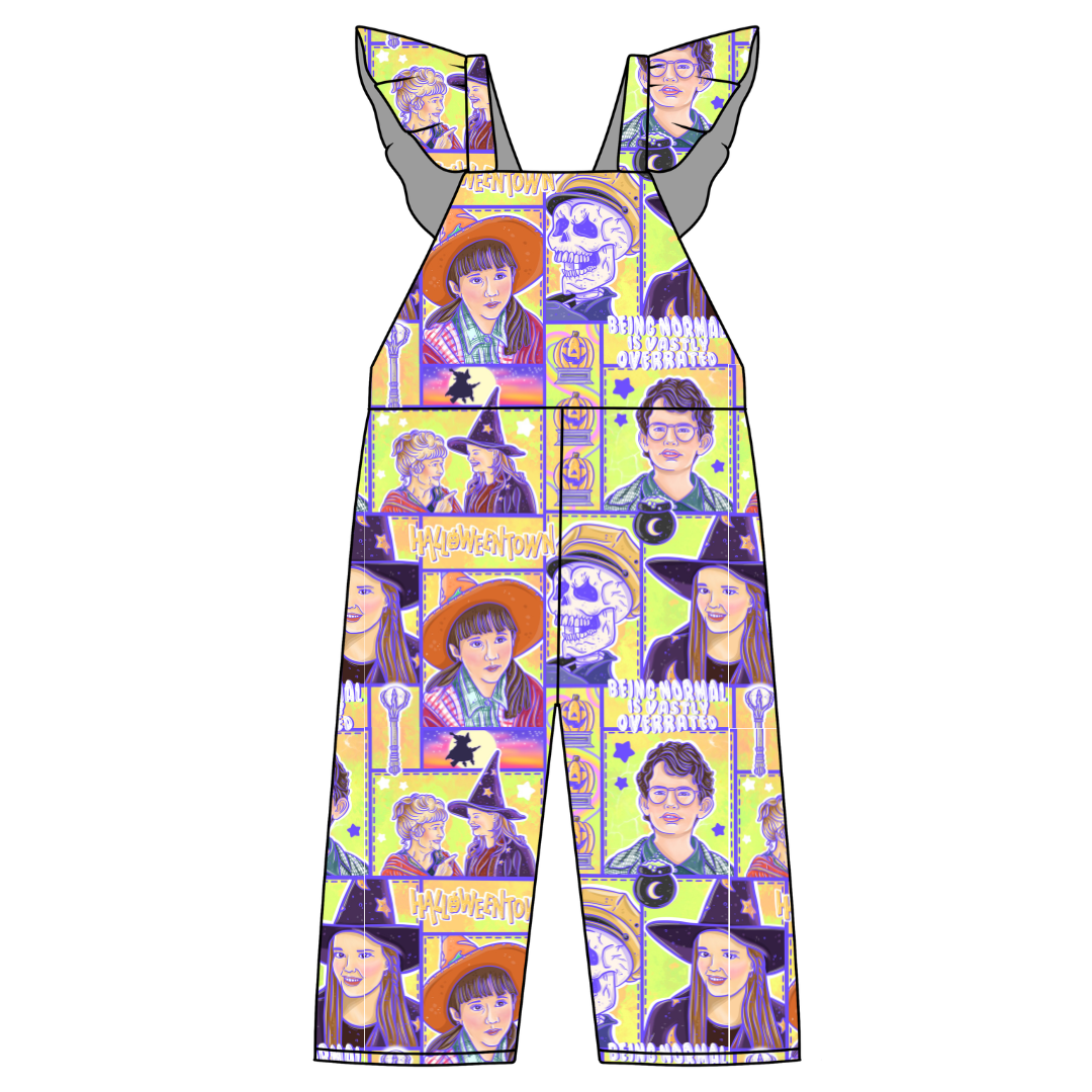 Town Of Halloween - Daisy Girl's Flutter Jumpsuit Knit - PRE ORDER
