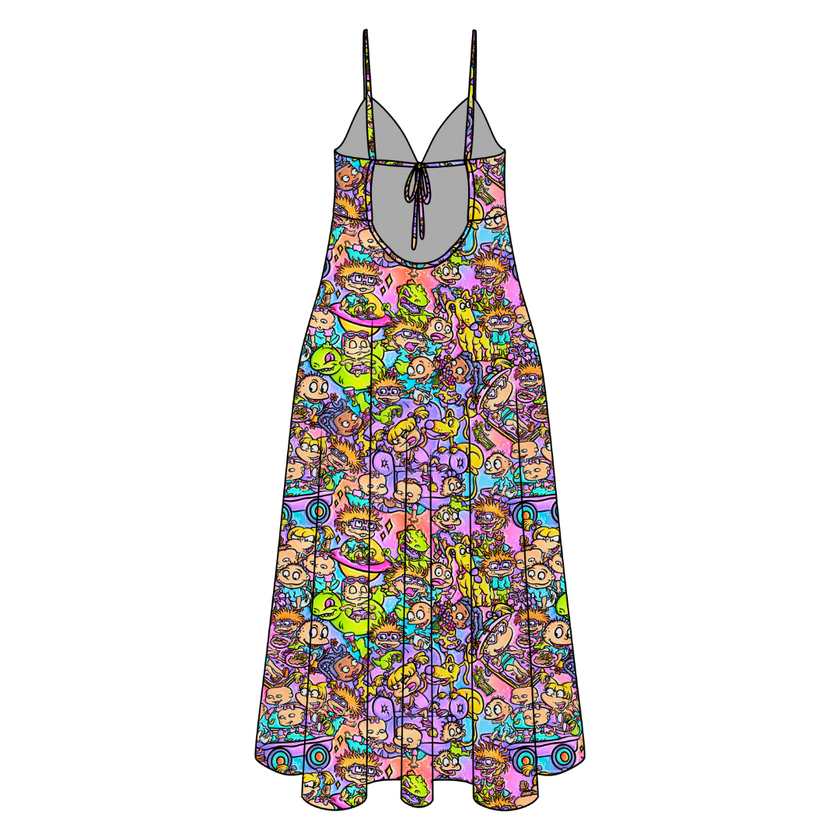90's Playdate Harper Women's Low Back Dress Bamboo - Pre Order