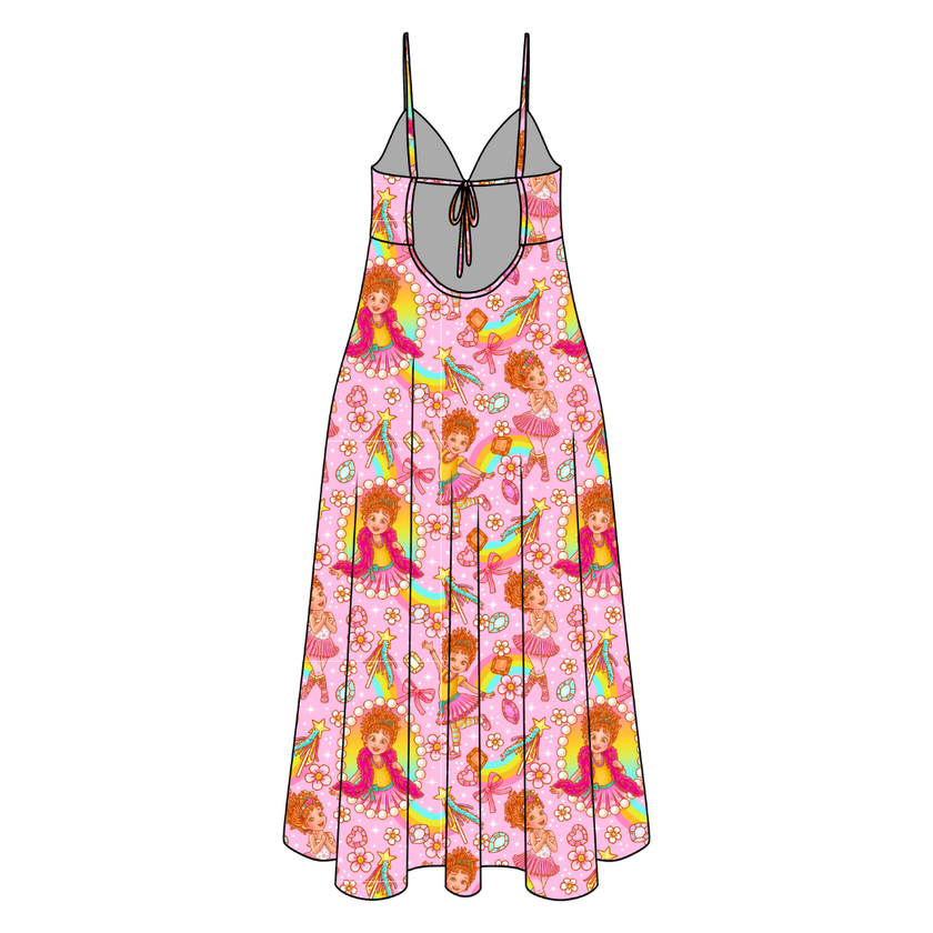 Fancy Schmancy Harper Women's Low Back Dress Bamboo - Pre Order