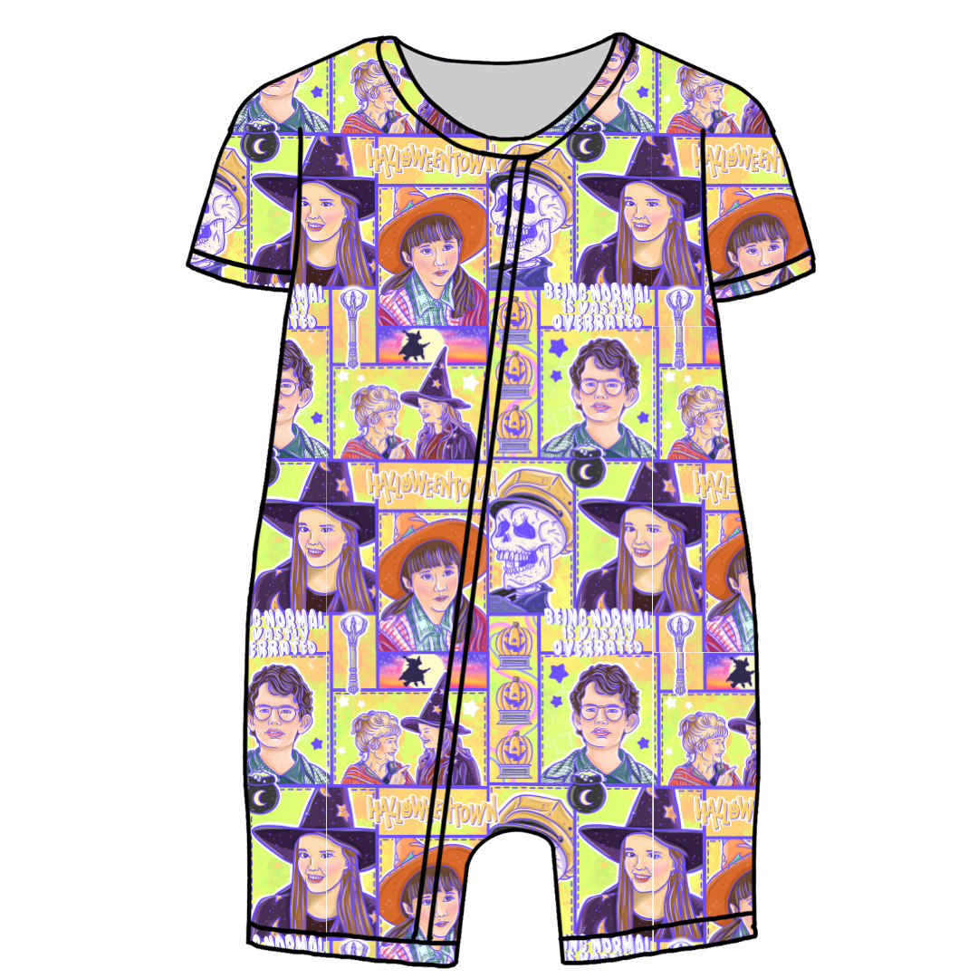 Town Of Halloween Bliss Short Sleeve Zippy Bamboo - PRE ORDER
