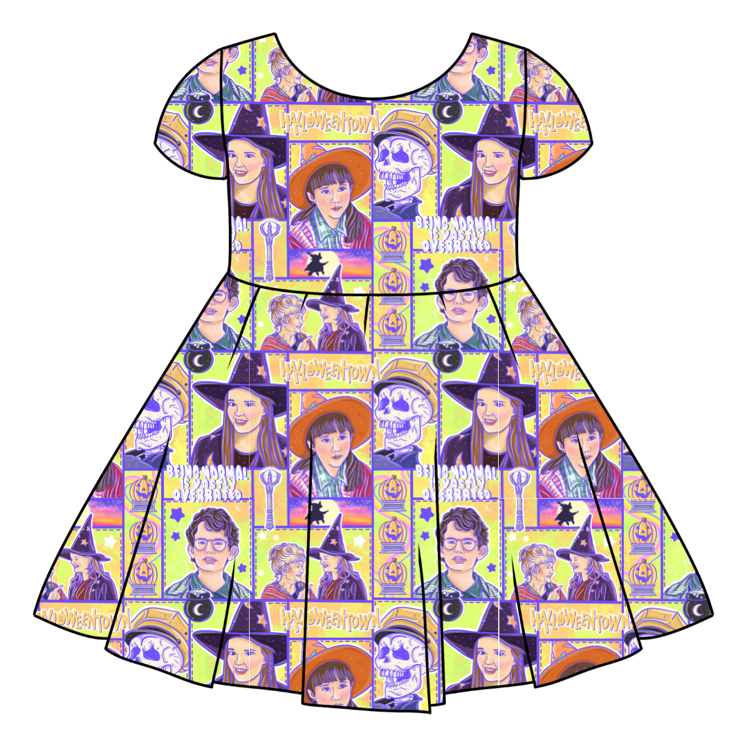 TOWN OF HALLOWEEN - Honey Girl's Twirl Dress Bamboo - PRE ORDER