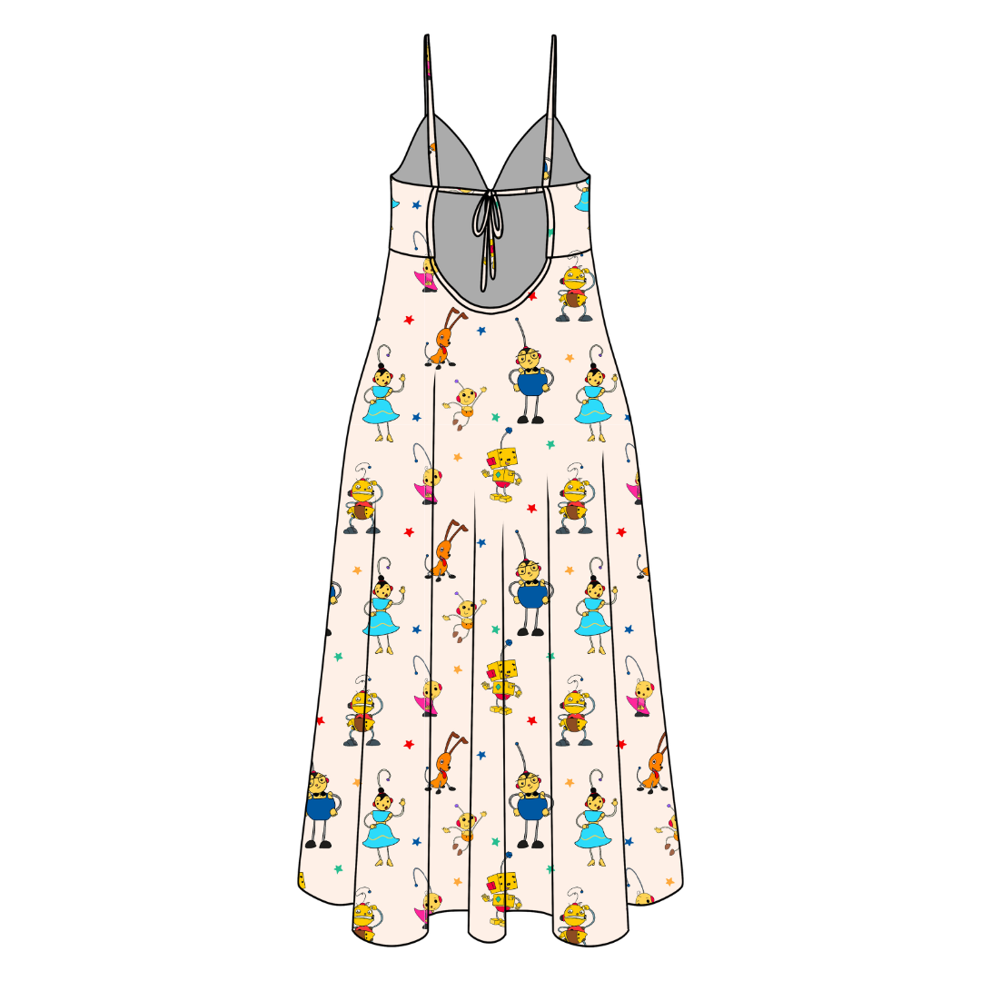 Playtime Pals Harper Women's Low Back Dress Bamboo - Pre Order