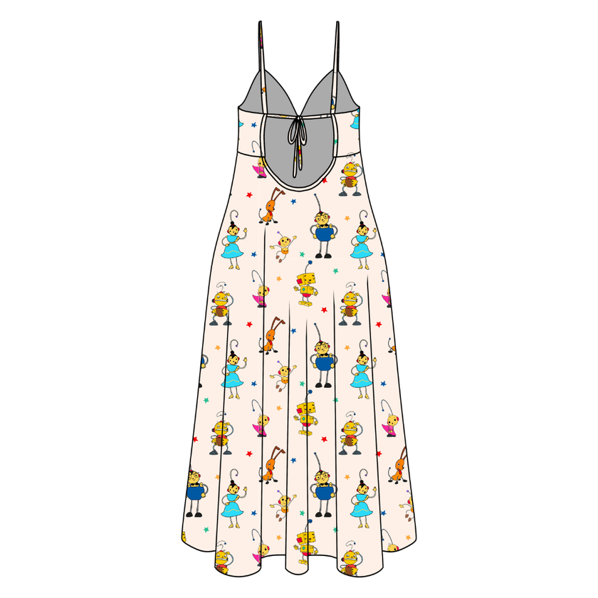 Playtime Pals Harper Women's Low Back Dress Bamboo - Pre Order