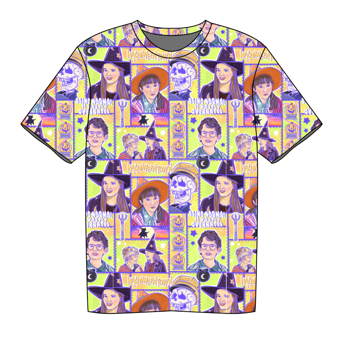 Town Of Halloween - Jade Short Sleeve Bamboo Shirt - Pre Order