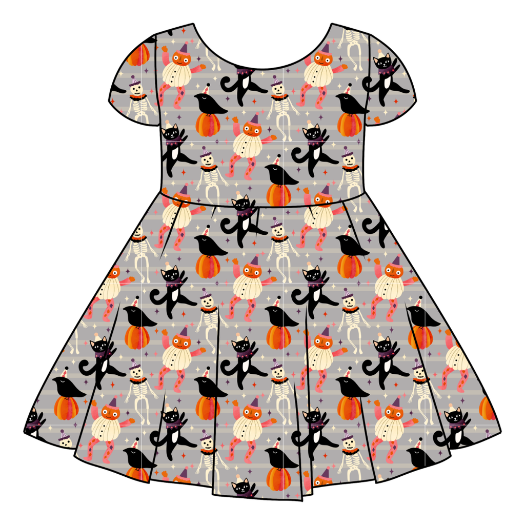 GRAVEYARD GROOVE - Honey Girl's Twirl Dress Bamboo - PRE ORDER