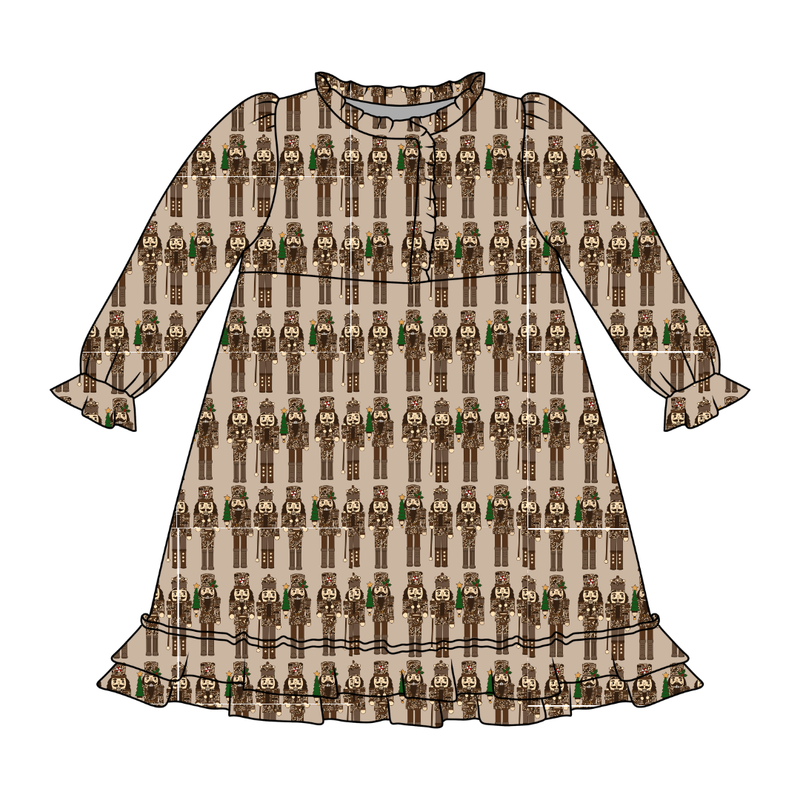 Camo Guard Emerald Long Sleeve Lounge Dress - Knit - Pre Order - Christmas Special