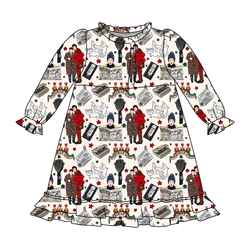 Alone at Home Emerald Long Sleeve Lounge Dress - Bamboo - Pre Order - Christmas Special