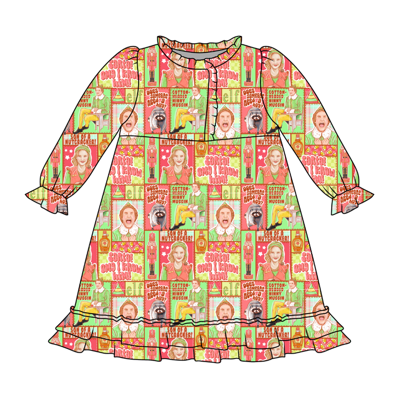 Someone Needs a Hug Emerald Long Sleeve Lounge Dress - Bamboo - Pre Order - Christmas Special