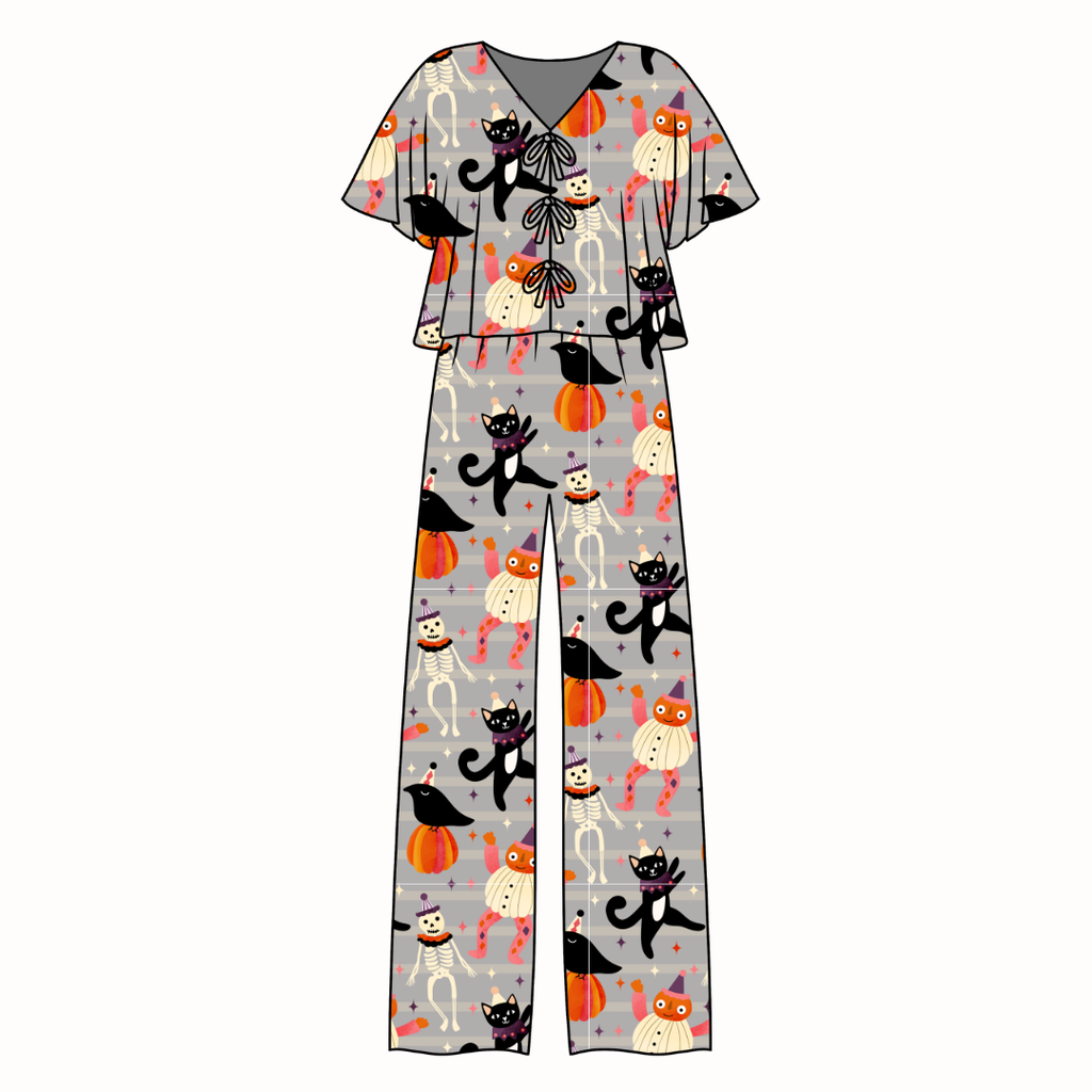 Graveyard Groove - Lollipop Women's Front Tie Set Bamboo - Pre Order