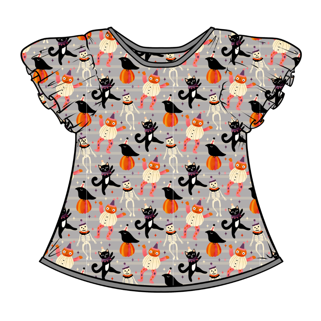 Graveyard Groove Moon Short Sleeve Flutter Bamboo Shirt - PRE ORDER
