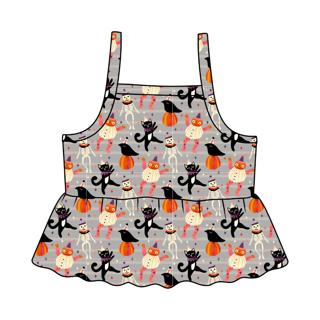 Graveyard Groove - Tootsie Peplum Tank Knit - PRE ORDER