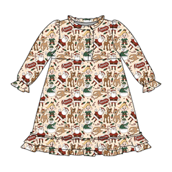Red Nose Emerald Long Sleeve Lounge Dress - Bamboo - Pre Order - Christmas Special