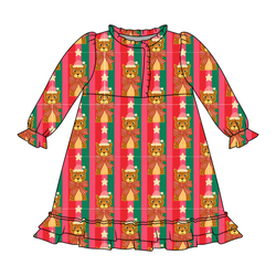 Festive & Fierce Emerald Long Sleeve Lounge Dress - Bamboo - Pre Order - Christmas Special