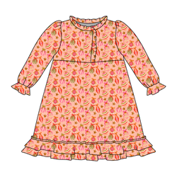 Bubblegum Bells Emerald Long Sleeve Lounge Dress - Bamboo - Pre Order - Christmas Special