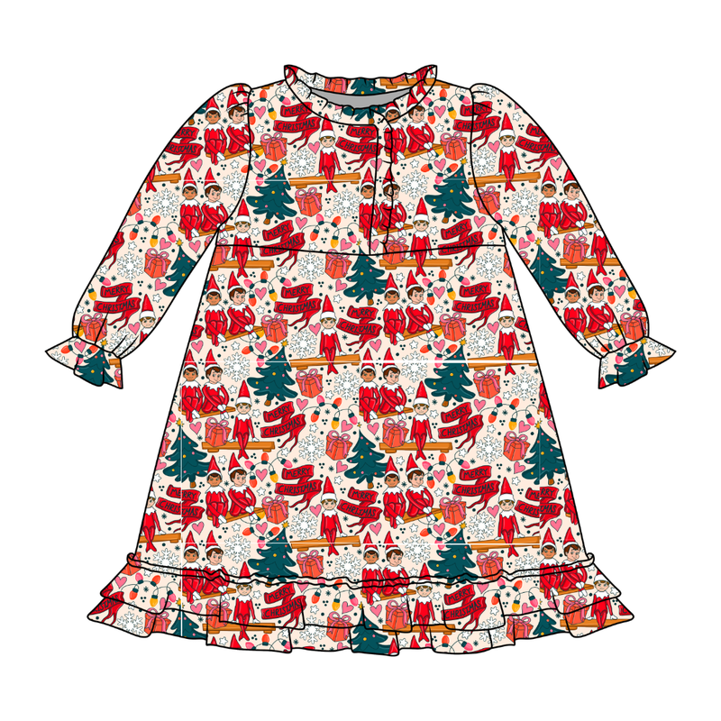 Milk & Mischief Emerald Long Sleeve Lounge Dress - Bamboo - Pre Order - Christmas Special