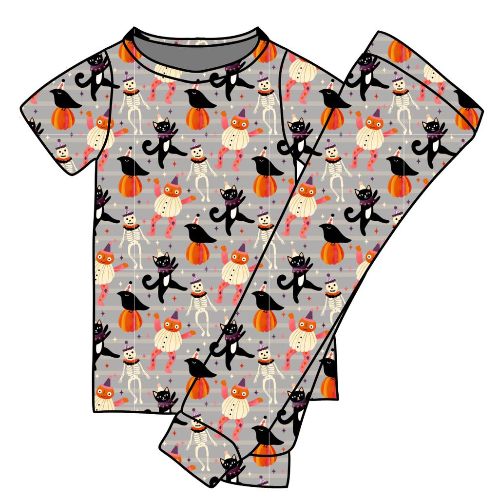 Graveyard Groove Cozy Bamboo Short Sleeve Pants Set - PRE ORDER