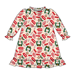 World's Best Elf Emerald Long Sleeve Lounge Dress - Bamboo - Pre Order - Christmas Special