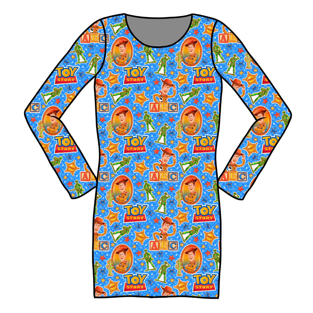 Andy's Toys - Abby Long Sleeve Dress Ribbed - PRE ORDER