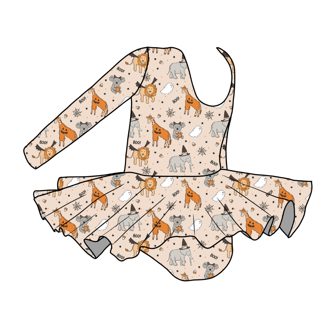 BOO AT THE ZOO - Grace Long Sleeve Skirted Leotard - PRE ORDER
