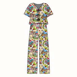 Paws & Claus Lollipop Women's Front Tie Pants Set - Bamboo - Pre Order - Christmas Special